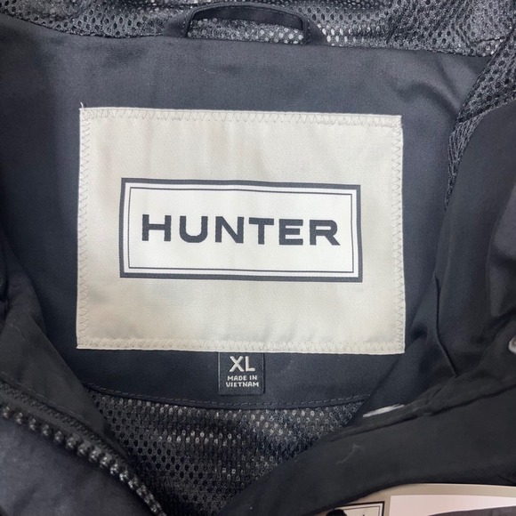 Hunter Ladies Water Resistant Cotton Smock Jacket Black XL Hooded Drawstring - Picture 5 of 6